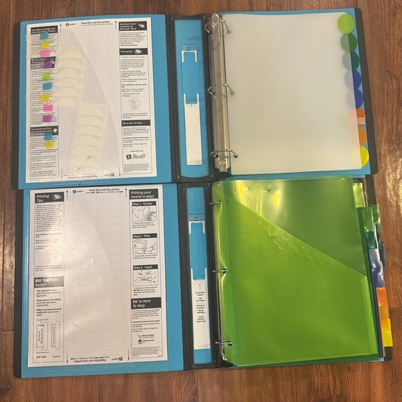 Two binders different sizes with tabs and dividers and labels - Picture 4 of 8